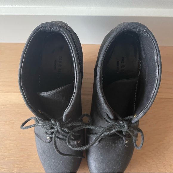 RAG & BONE ODVAL DESERT WEDGE BOOTIES in Black - Picture 6 of 7